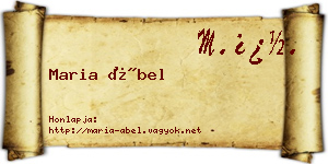 Maria Ábel névjegykártya